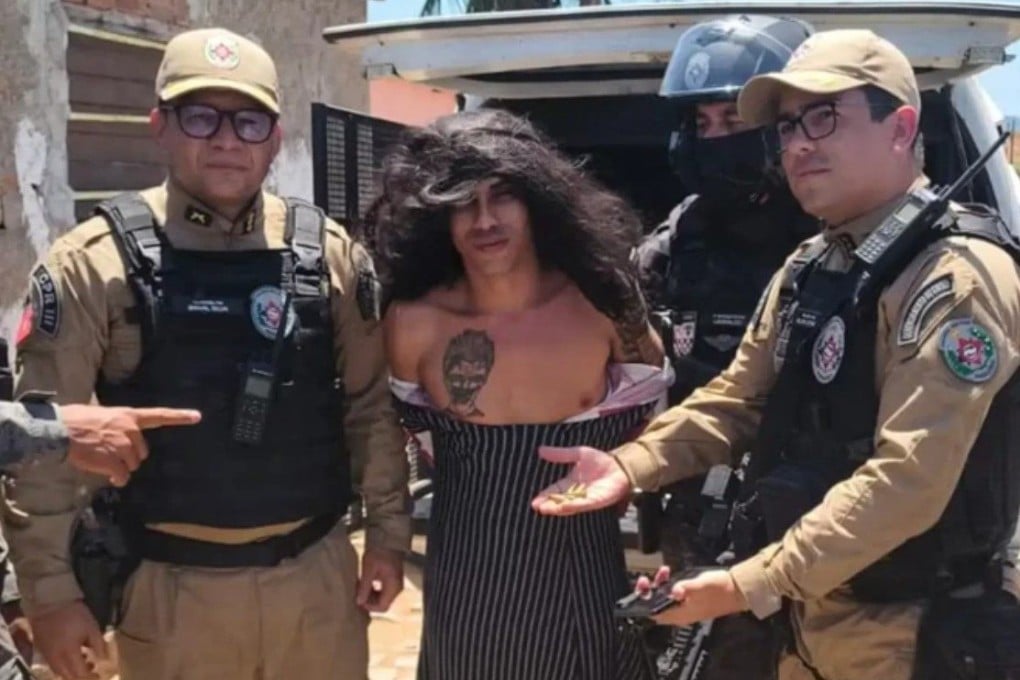 The suspect following his capture. Photo: Civil Police of Paraiba