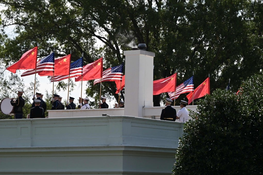 Members of the US military honour guard rehearse ahead of Chinese President Xi Jinping’s visit to the White House in Washington this week. Photo: AFP