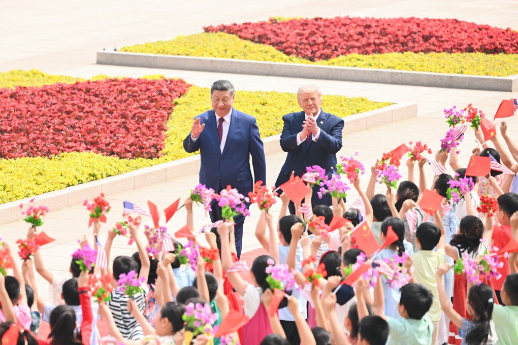 Chinese President Xi Jinping and US President Donald Trump take part in a welcome ceremony for Trump outside the Great Hall of the People in Beijing during his state visit to China on May 14, 2026. Photo: Xinhua