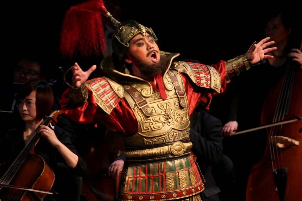 Chinese actress Sun Li plays Xiang Yu during a stage production of Farewell My Concubine in New York in 2008. Xiang Yu is known for his demolition of the Qin dynasty capital in 206BC, during which his forces destroyed libraries and the thousands of books within them. Photo: Getty Images