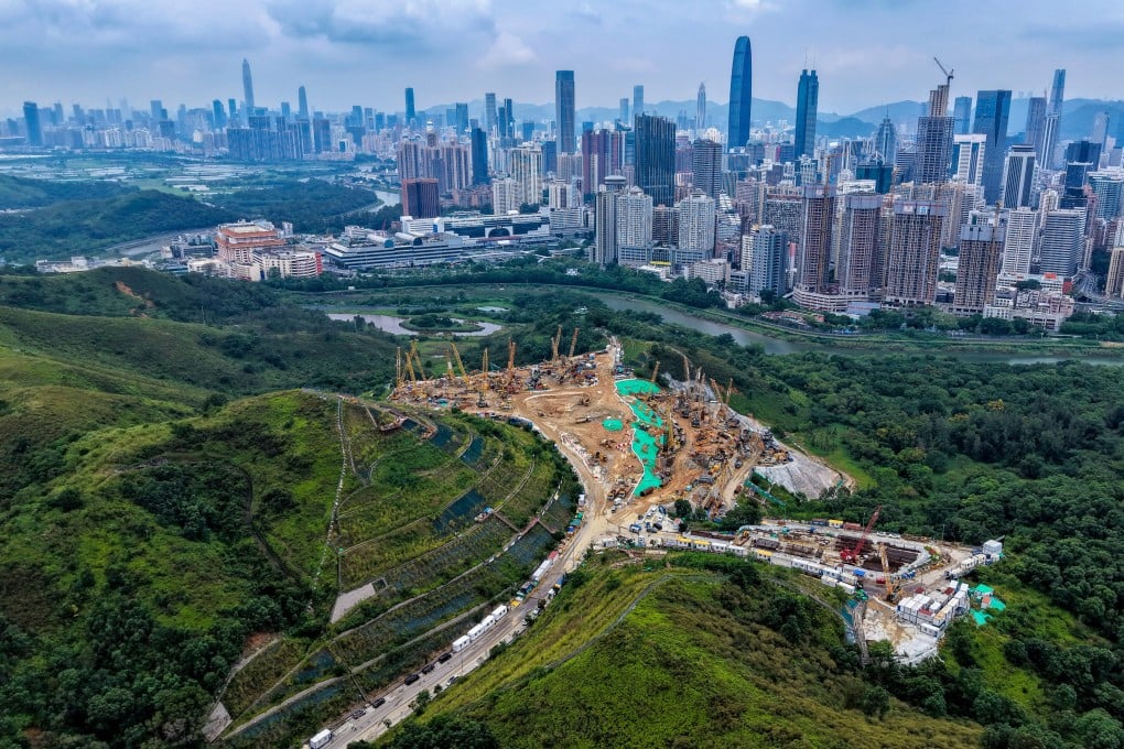 An aerial view of the Sandy Ridge Data Facility Cluster site in the New Territories on September 23. The Northern Metropolis is a rare chance to design a new urban and industrial system from the ground up. Hong Kong should not build a 20th century industrial estate and market it as 21st century innovation. Photo: Elson Li