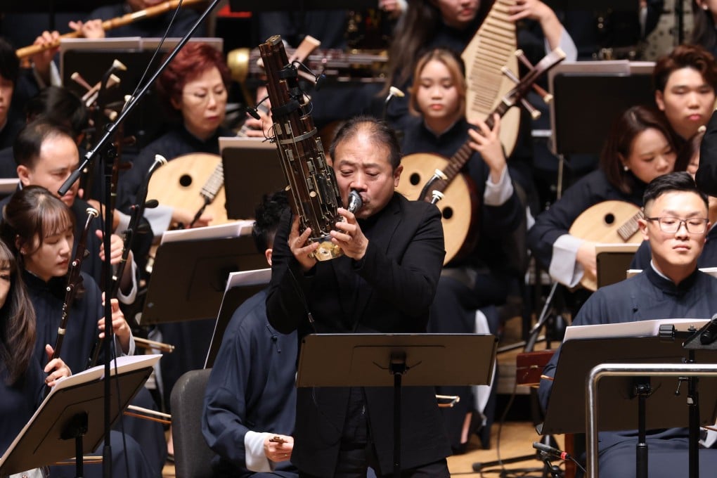 Sheng player Wu Wei playing the solo part of Yi Jing (excerpts) at the “Thousand Reeds, One Universe” concert in Hong Kong on September 19, 2026. Photo: HKCO