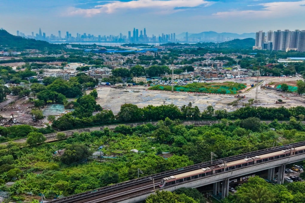 An aerial view of the Hung Shui Kiu/Ha Tsuen New Development Area in the New Territories on September 14. Photo: Karma Lo