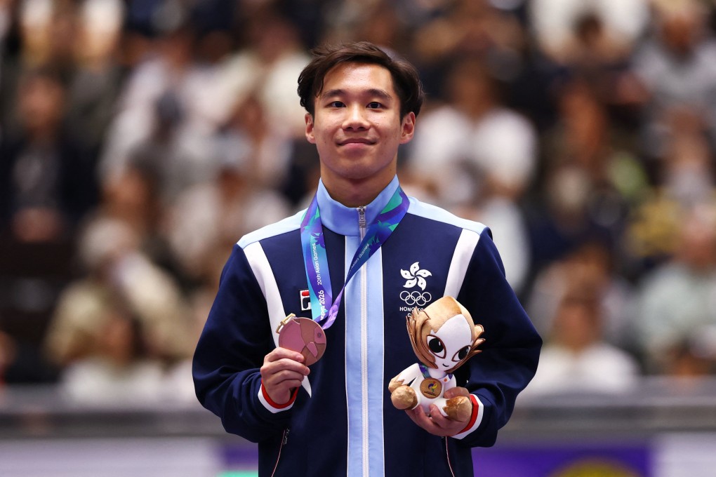 Hong Kong’s Ng Ka-ki won the Asian Games bronze medal in the vault final on Friday. Photo: Reuters