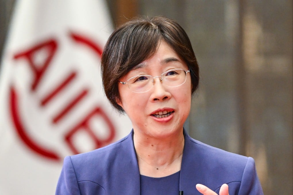 AIIB President Zou Jiayi giving an interview to reporters in Beijing on September 21. Photo: Xinhua