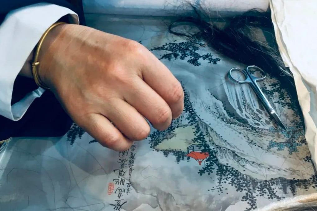 Hair embroidery is a traditional Chinese art form that uses human hair rather than silk thread to create extraordinarily detailed landscapes, calligraphy, and portraits. Photo: ifeng