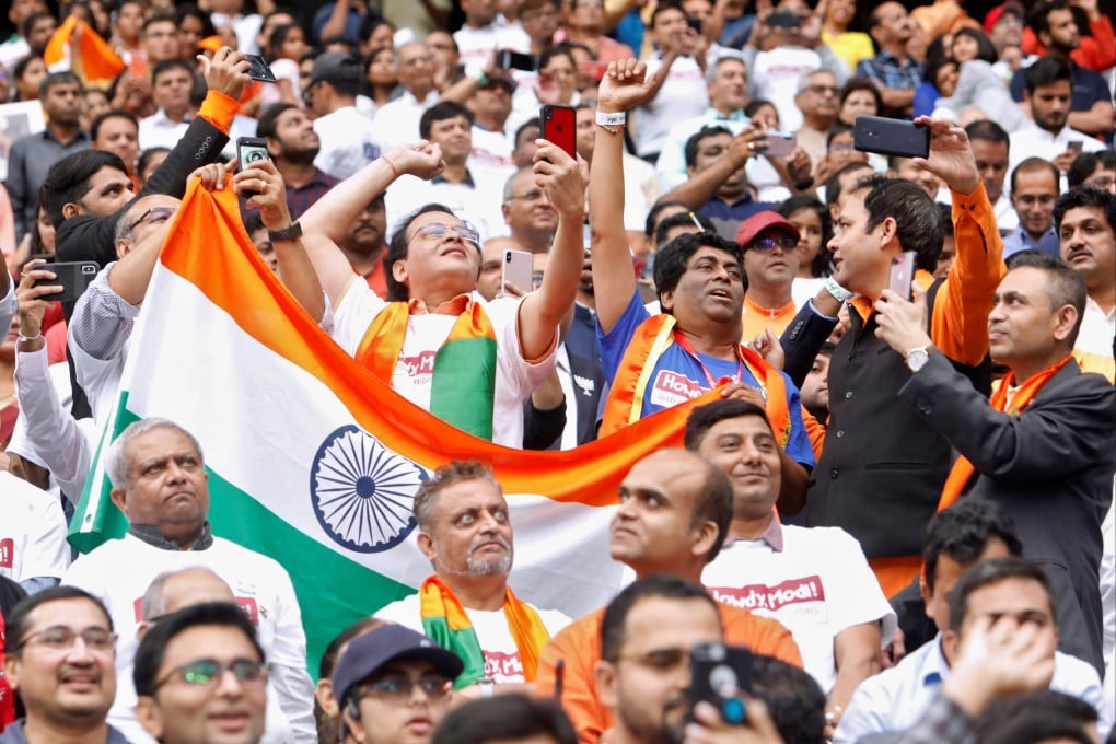 Supporters of India’s Prime Minister Narendra Modi hold Indian flags at NRG Stadium in Houston, Texas, in 2019. Photo: Reuters