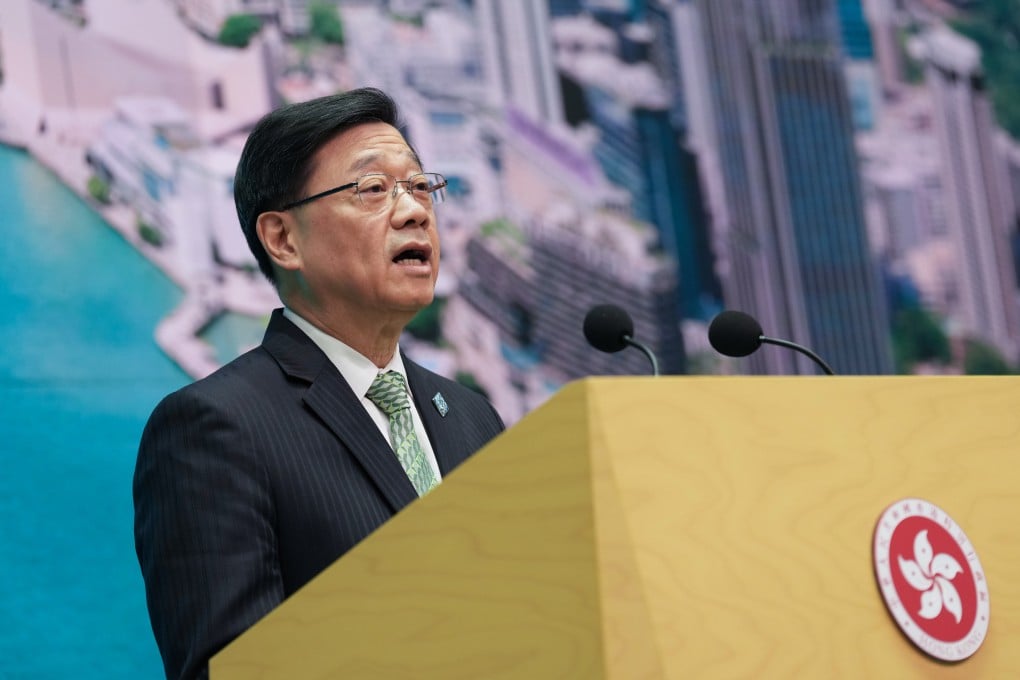 Chief Executive John Lee says Legco will have an “in-depth” discussion on both blueprints from Wednesday to Friday. Photo: Karma Lo