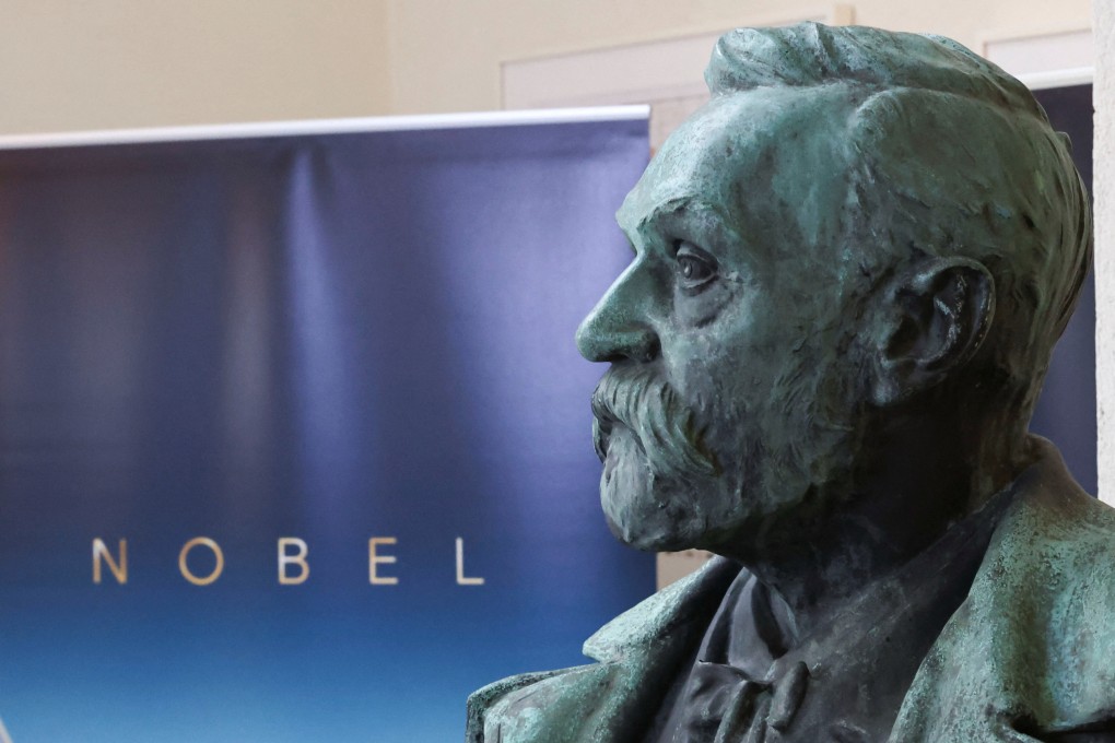 A bust of Alfred Nobel in the Nobel Forum in Stockholm, Sweden, on Wednesday. Photo: Reuters