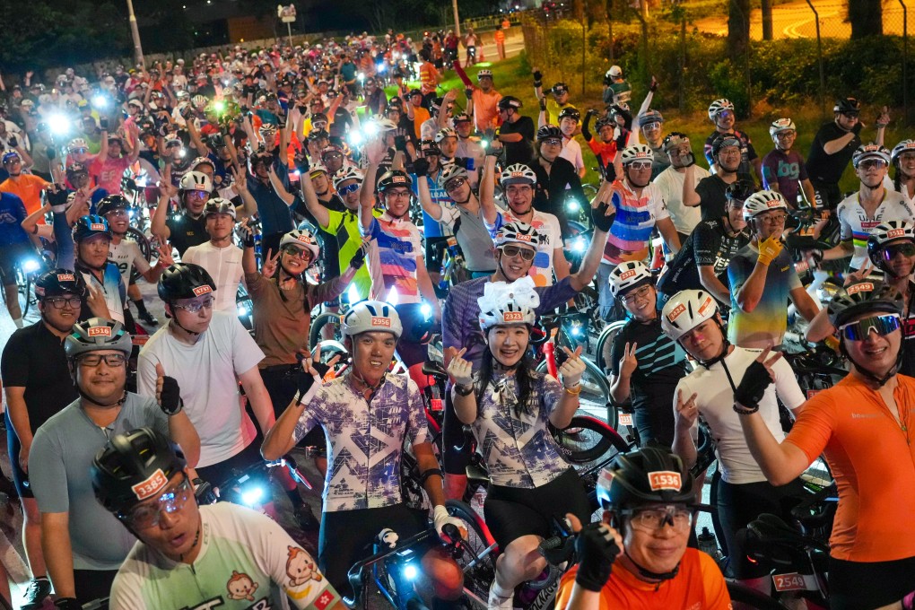 Cyclists get ready for the 56km ride, which started and finished on Museum Drive in the West Kowloon Cultural District. Photo: Karma Lo