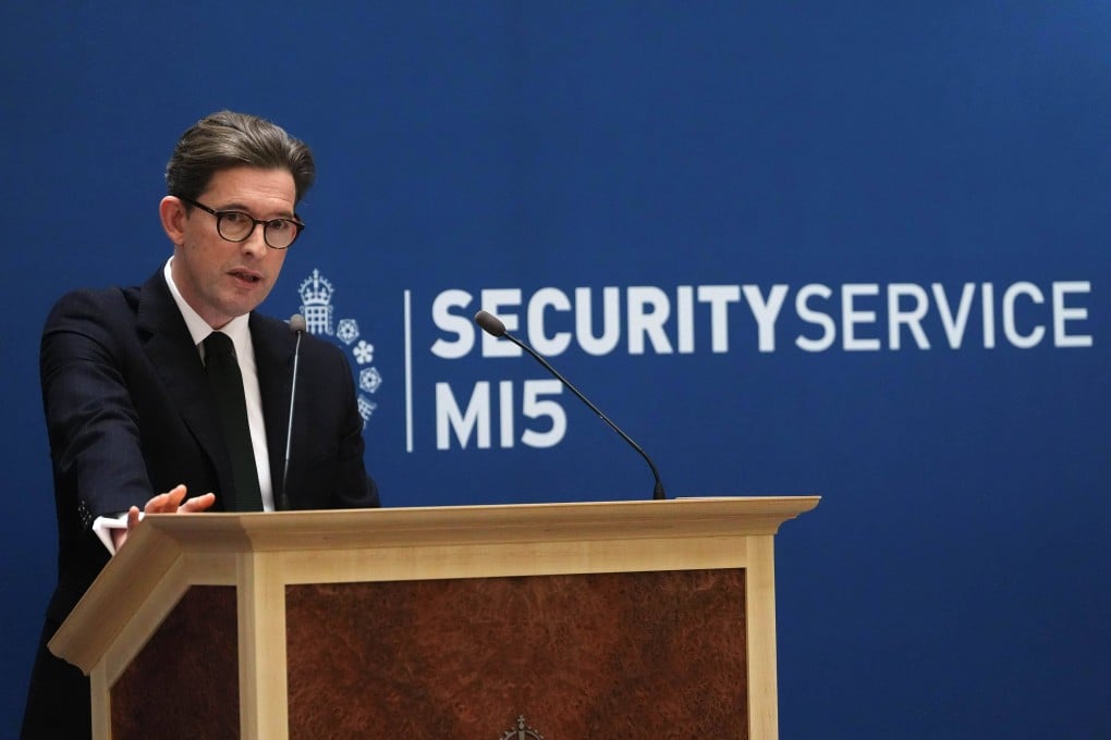 MI5 Director General Ken McCallum speaks at Thames House, the headquarters of the UK’s Security Service, in London on Tuesday. Photo: dpa