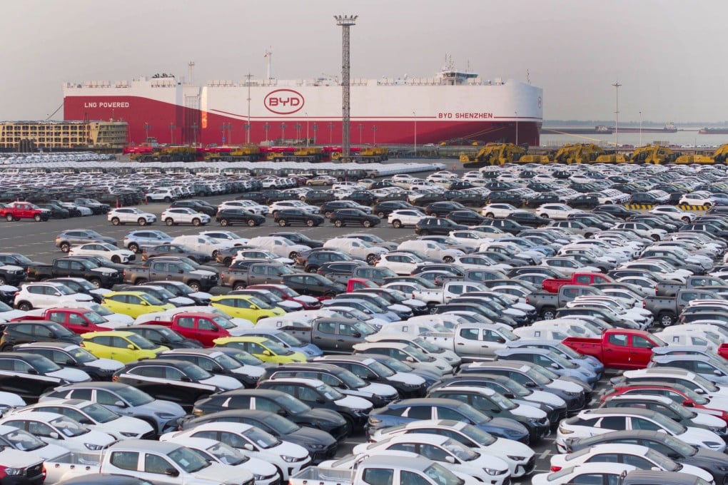 Chinese electric vehicle makers including BYD have relied on booming exports to offset weak domestic sales. Photo: TNS