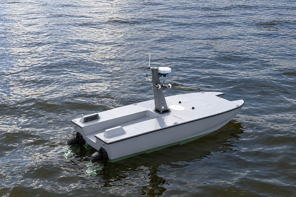 Taiwan’s coastguard says the American Devil Ray T24 uncrewed vessels, along with aerial drones, will primarily be used for “long-range search and reconnaissance, investigation and remote rescue”. Photo: Martac