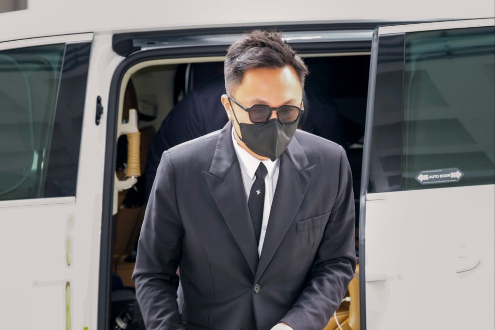 Chris Tam Fong-chun, the partner of murdered socialite Abby Choi, arrives to give evidence at the High Court on Wednesday. Photo: Dickson Lee