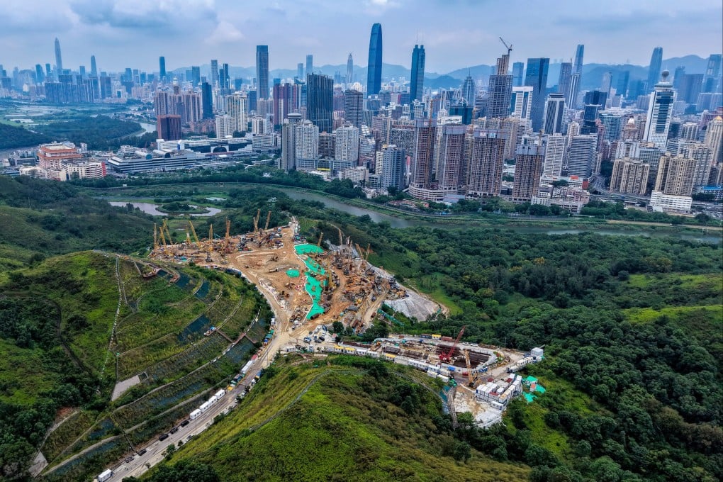 An aerial view of a construction site in the Northern Metropolis. Photo: Elson Li