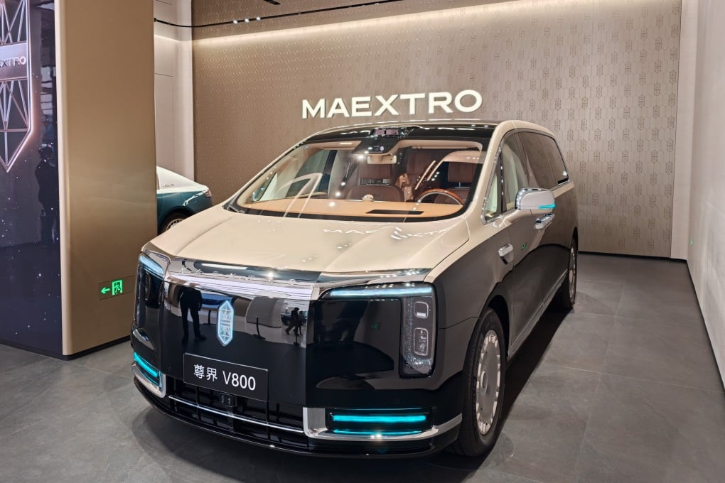 A Maextro V800 is displayed in Huawei’s flagship store in Shanghai on October 9, 2026. Photo: Costfoto/NurPhoto via Getty Images