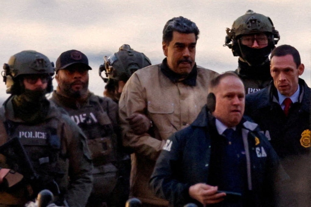 Captured Venezuelan leader Nicolas Maduro arrives at the Downtown Manhattan Heliport in New York in January. Photo: Reuters