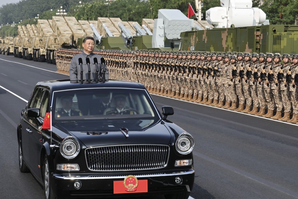 China’s President Xi Jinping inspecting the troops at a military parade marking the 80th anniversary of victory over Japan and the end of World War II, in Beijing on September 3, 2025. Photo: Xinhua
