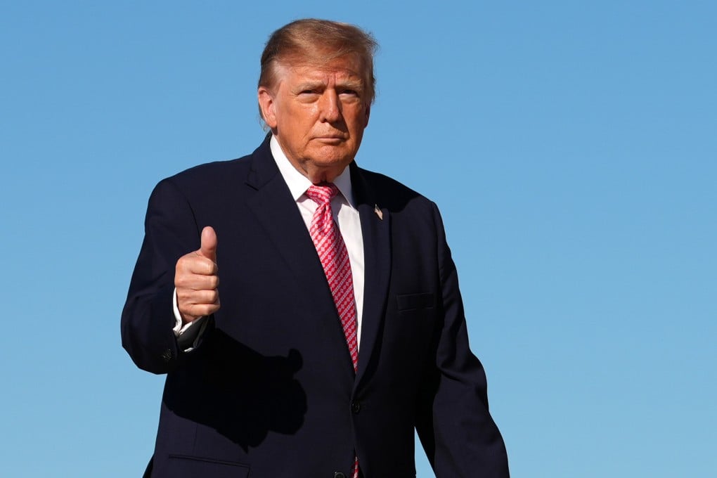 US President Donald Trump walks to board Air Force One at Joint Base Andrews, Maryland, on Monday. Photo: AP