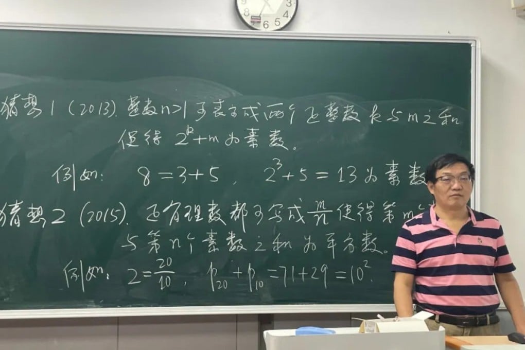 This year, Sun Zhiwei compiled a collection of problems more than 400 pages long, containing 1,000 unsolved conjectures that he had proposed. Photo: Weibo