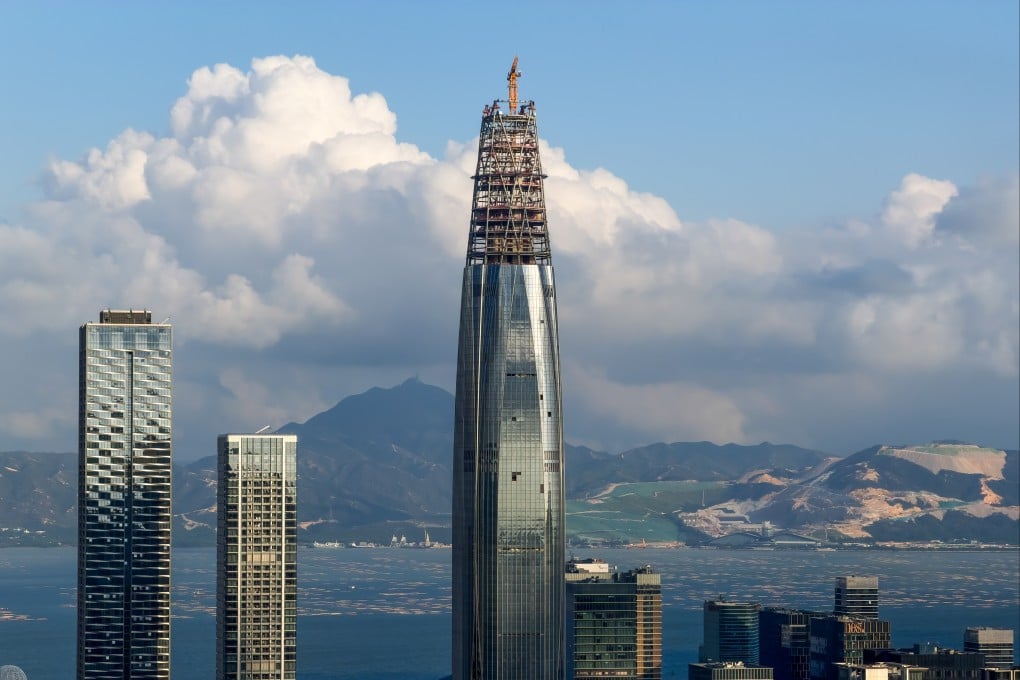 A skyscraper under construction in Shenzhen. The city is one of four “core cities” in the Greater Bay Area. Photo: Getty Images