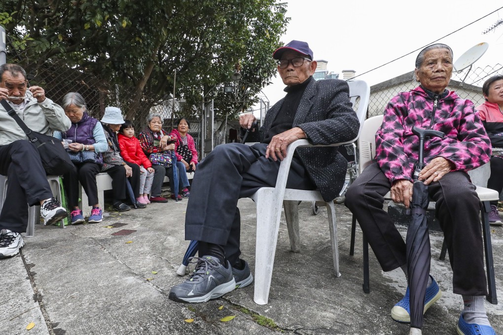 Elderly residents in North Fanling. The Hong Kong government said that residents aged 65 and older were six times more likely to require hospitalisation than younger residents. Photo: Felix Wong