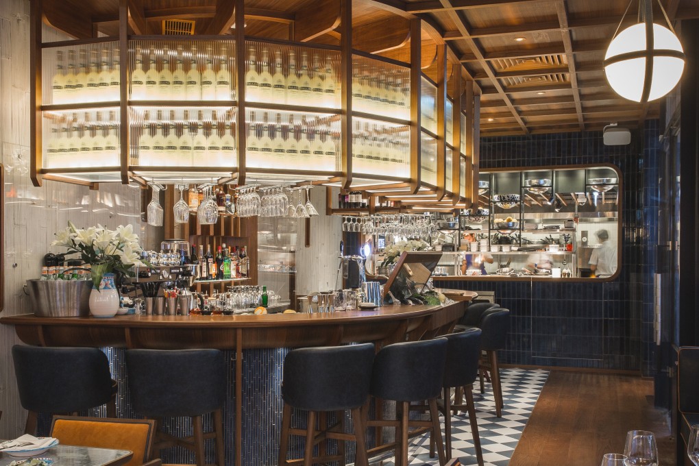 The bar and kitchen at Osteria Marzia