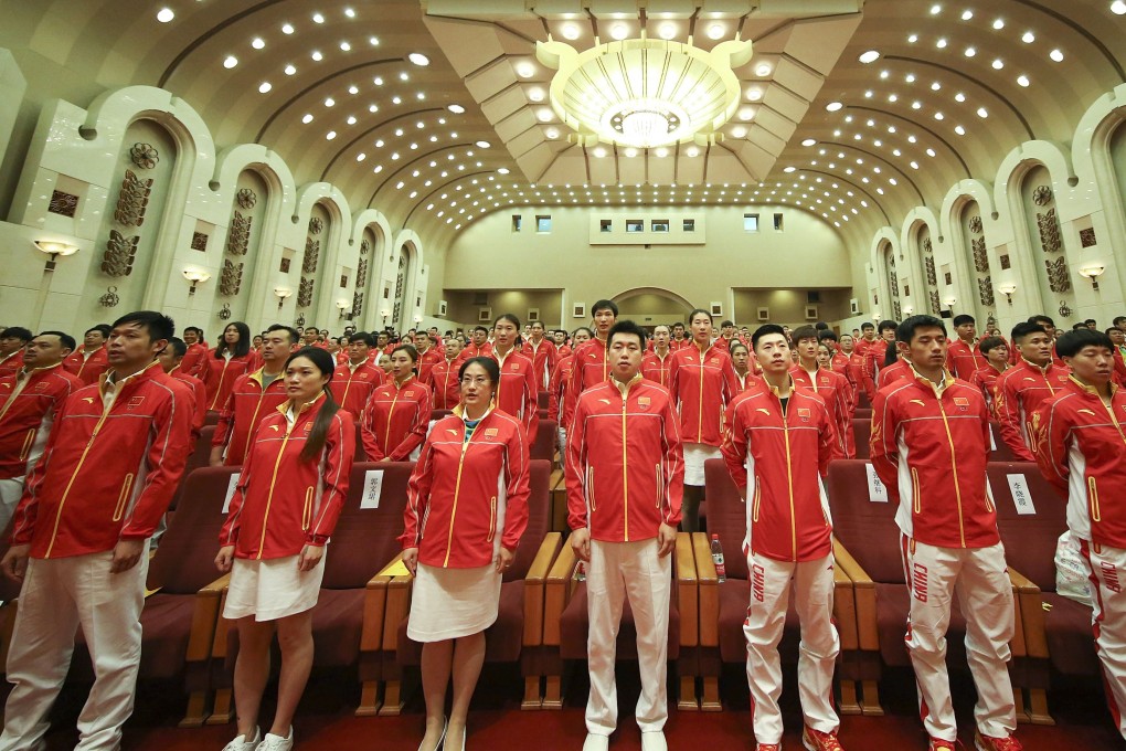 Chinese athletes who competed in the 2016 Summer Olympics in Brazil. China will be genetically testing its athletes prior to the 2022 Winter Olympics in Beijing. Photo: Xinhua