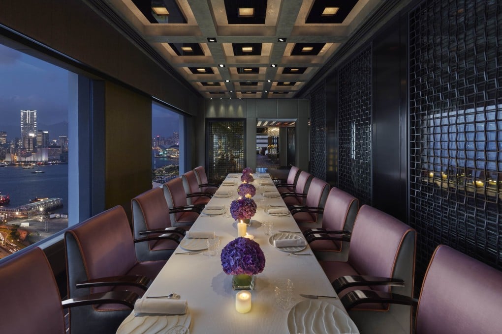 A private room at Pierre, atop the Mandarin Oriental Hong Kong.
