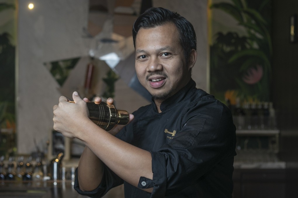 Agung Prabowo mixes a Hemingway daiquiri at The Old Man, in Central. Picture: Antony Dickson