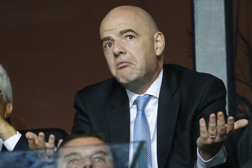 Fifa President Gianni Infantino watches the Uefa Super Cup final in Tallinn, Estonia. Photo: AP