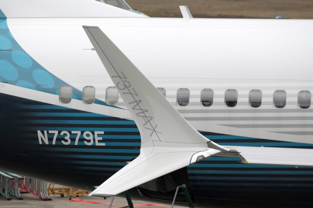 The winglet of a Boeing 737 MAX aircraft at a Boeing production facility in Renton, Washington state on March 11, 2019. Photo: REUTERS