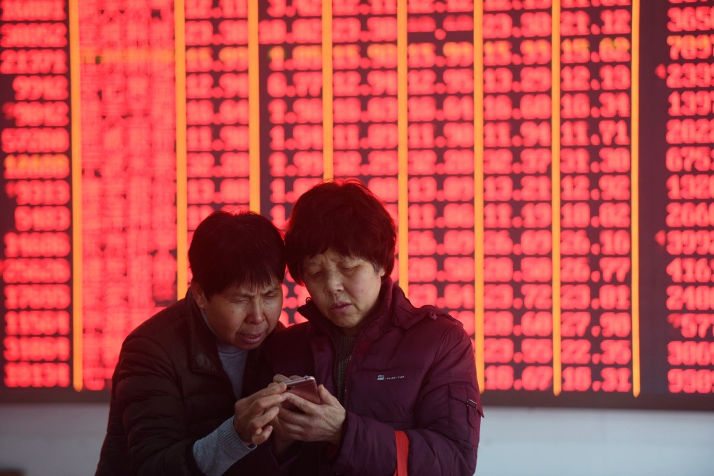 Investors are seen at a stock exchange in Hangzhou, in east China’s Zhejiang province. Chinese shares have surged to become the world’s best performers this year. Photo: Xinhua