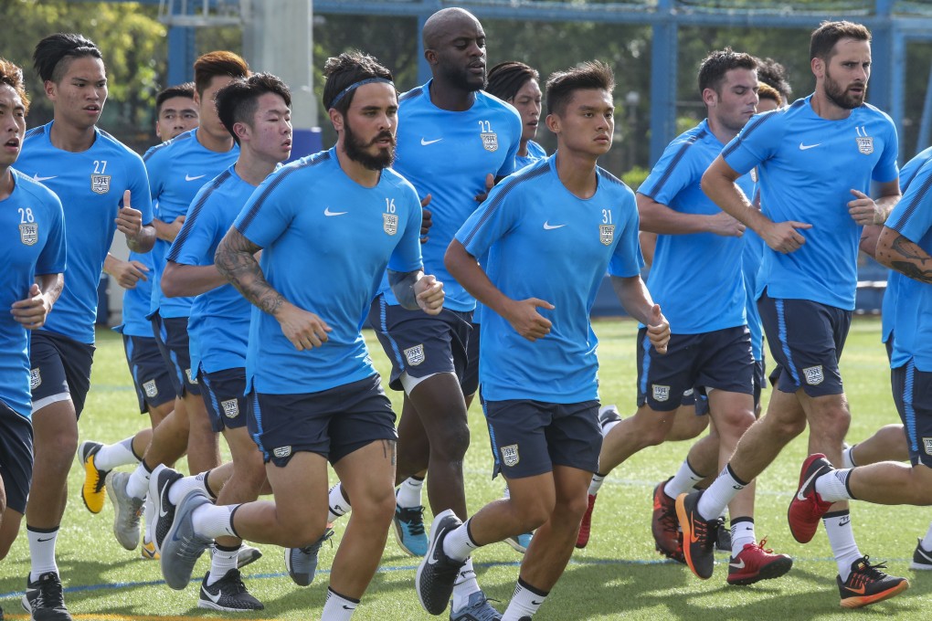 Josip Tadic (right) is set to miss out on Kitchee’s top-of-the-table clash at R&F. Photo: K.Y. Cheng