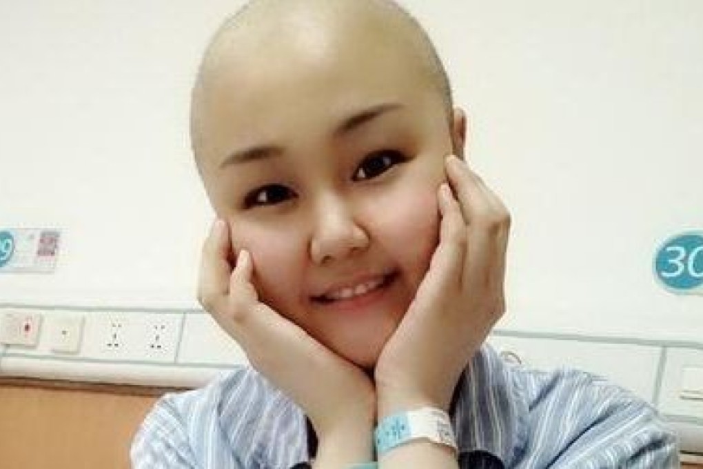 Sun Ying, 21, was diagnosed with Hodgkin’s lymphoma in 2015. Photo: Weibo
