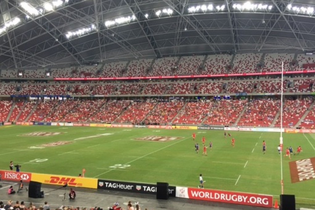 A rather empty looking Singapore National Stadium during the Singapore Sevens. Photo: Sam Agars