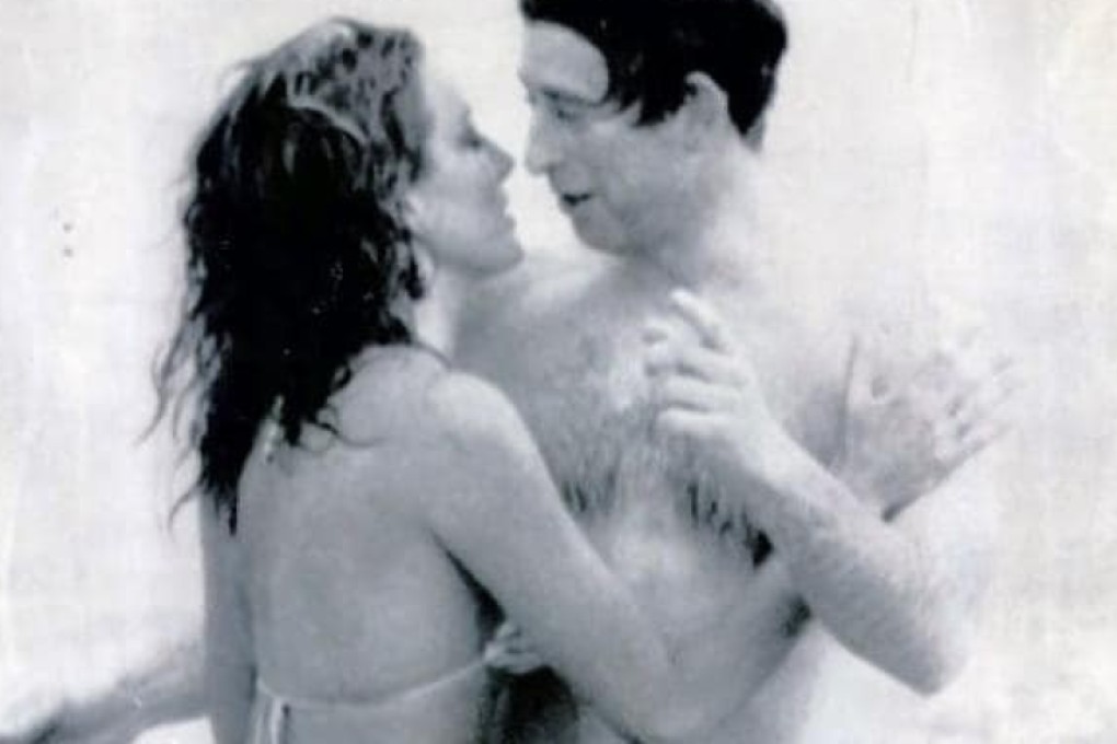 Prince Charles being kissed by model Jane Priest in 1979. Photo: undated handout