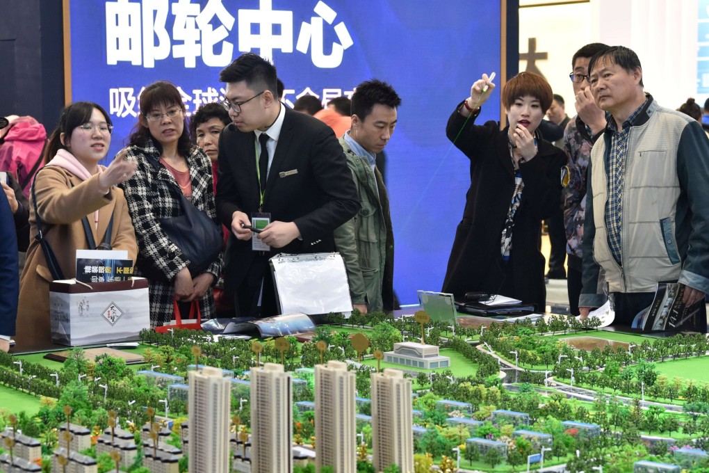 A real estate sales fair in Dalian on April 12, 2018. Photo: Reuters