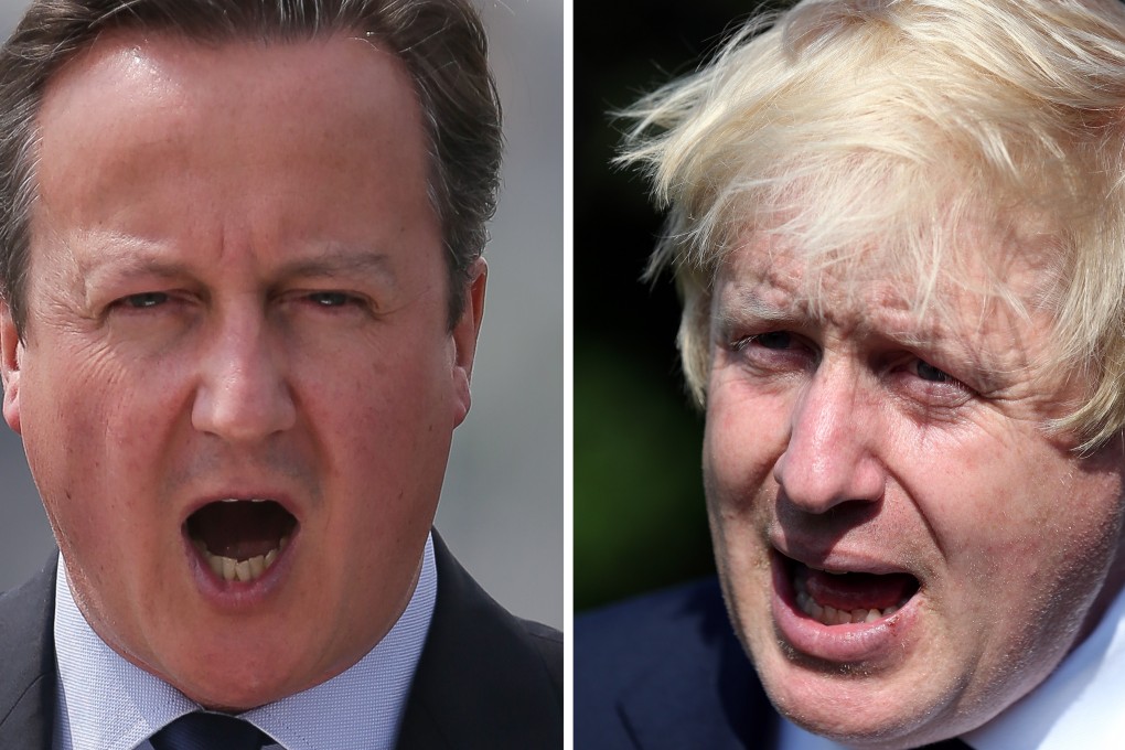 (Left to right) Former prime minister David Cameron and former foreign secretary Boris Johnson. Photos: AFP