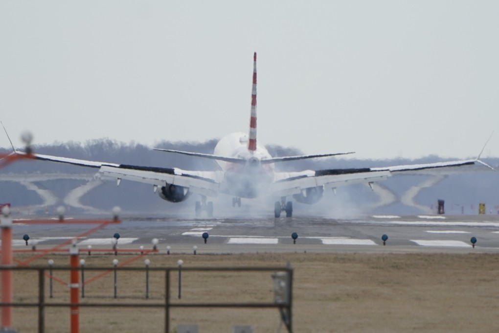 An American Airlines Boeing 737 MAX 8 lands at Reagan National Airport in Washington shortly after an announcement was made by the FAA that the planes were being grounded. Photo: Reuters