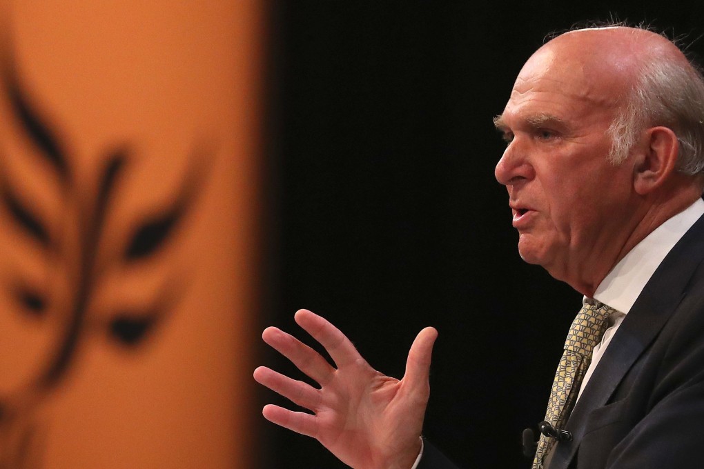 Britain's leader of the Liberal Democrats, Vince Cable. Photo: AFP