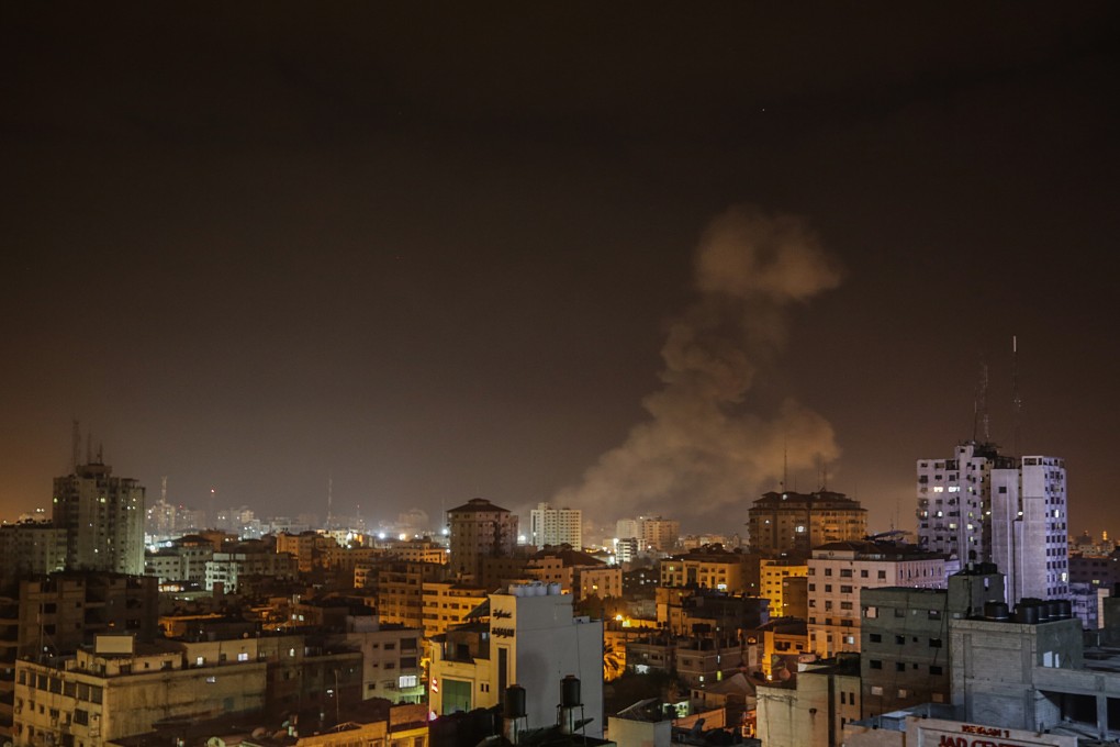 Smoke rises after an Israeli air strike in Gaza City on March 15, 2019. Photo: EPA-EFE