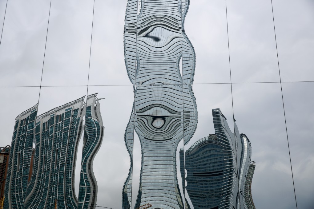 The International Chamber of Commerce is reflected in a wall of the West Kowloon Cultural District’s M+ Pavilion. Picture: Sam Tsang