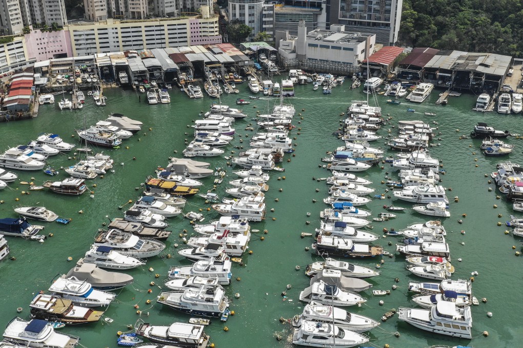 Sum Wan Typhoon Shelter in Wong Chuk Hang. Photo: Winson Wong