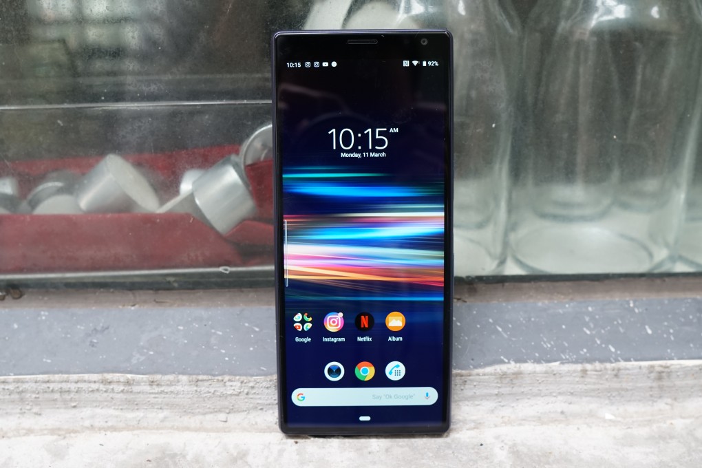 Sony’s Xperia 10 Plus has a 6.5-inch display with an unusually long aspect ratio of 21:9. Photo: Ben Sin