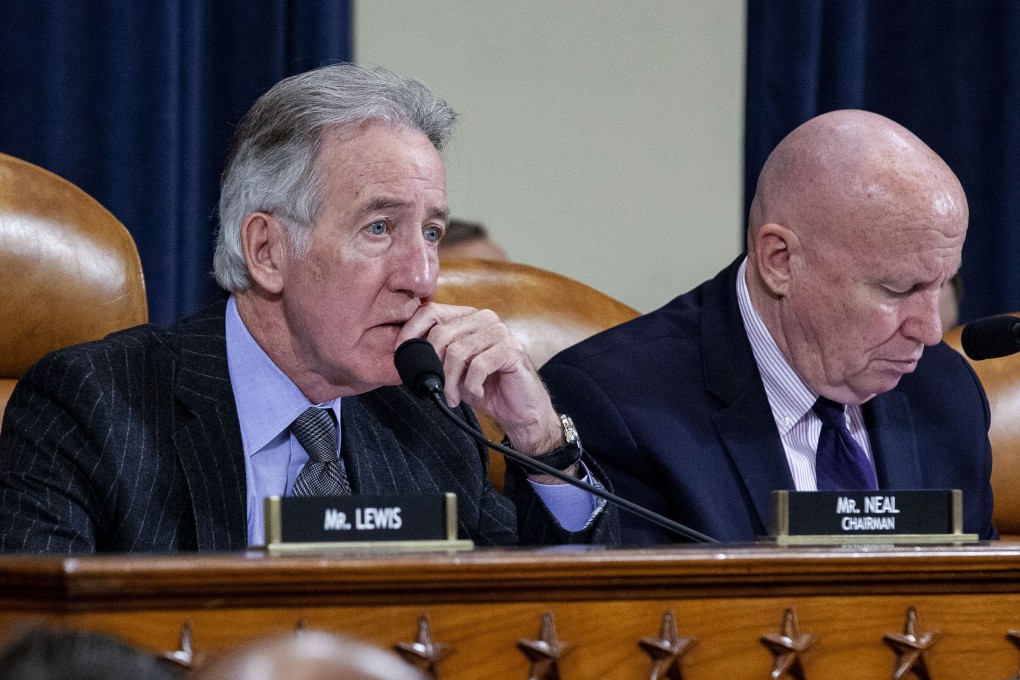 Democratic Representative Richard Neal (left), chairman of the House Ways and Means Committee, and Republican Representative Kevin Brady listen during a committee hearing. During testimony by US Trade Representative Robert Lighthizer, both Neal and Brady called for structural changes to the Chinese economy. Photo: Bloomberg