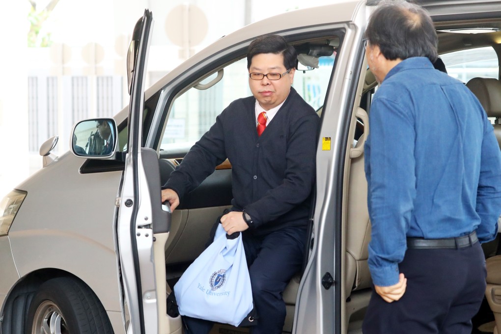 Howard Lam arrives at West Kowloon Court in Sham Shui Po. Lam was charged with misleading police after his kidnap story unravelled during their hunt for evidence. Photo: Edmond So