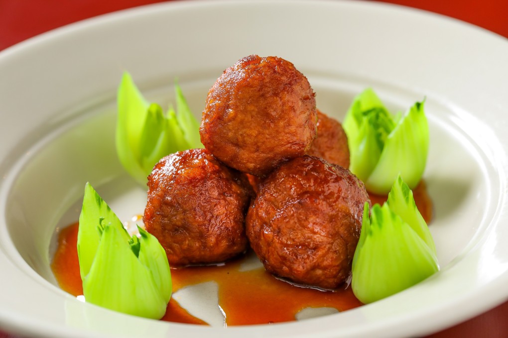 With vegetarianism and veganism now becoming more popular, there are more speciality restaurants and restaurants offering meat-free options, such as this braised plant-based meatball dish, to cater to the growing trend. Photo: Handout