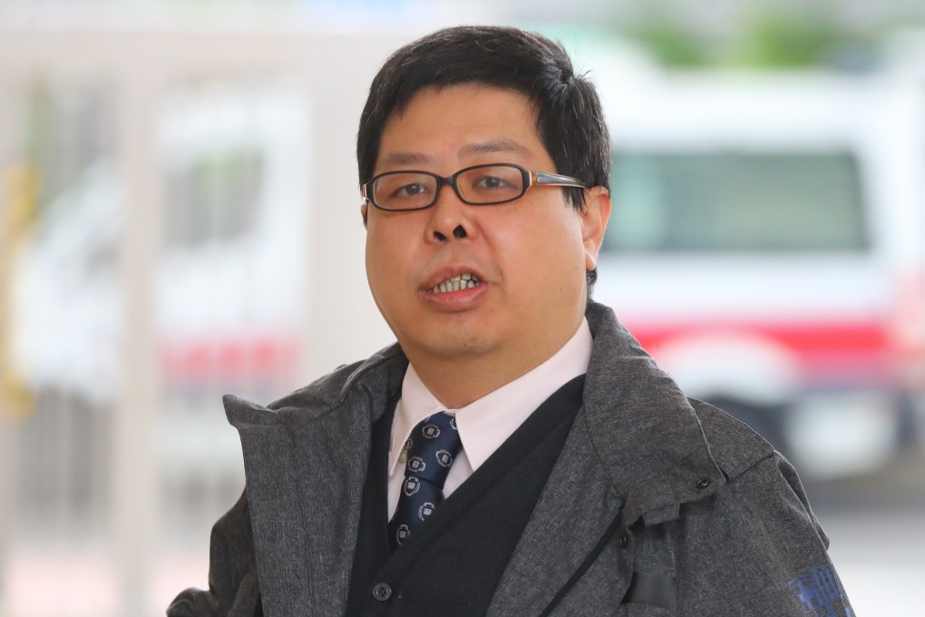 Howard Lam at West Kowloon Law Court. He was found guilty of making a false police report and is out on bail pending an appeal. Photo: Edmond So
