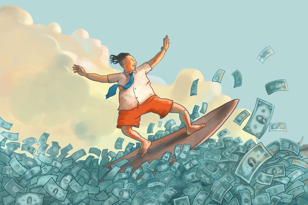 Riding the waves of the Chinese stock market. Illustration: Adolfo Arranz